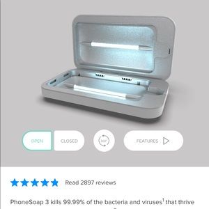 PhoneSoap 3 in Silver UV phone sanitizer NIB